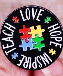 Inspirational 'Puzzle Pieces' Enamel Pin