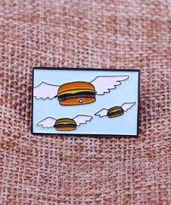 Alternative view of Bobs Burgers 'Flying Hamburger' Enamel Pin