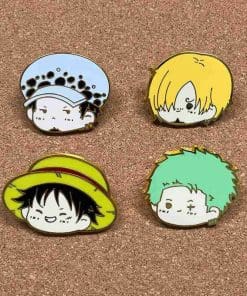 Alternative view of One Piece 'Luffy | Funny Chibi Face' Enamel Pin
