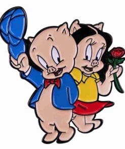 The Looney Tunes Show 'Porky and Petunia' Enamel Pin