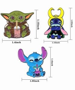 Baby Yoda 'Bubble Tea' Enamel Pin - Image 5