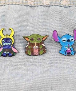 Baby Yoda 'Bubble Tea' Enamel Pin - Image 4