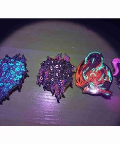 Alternative view of Mythical Animal 'Purple Octopus and Jellies' Enamel Pin