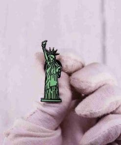 Alternative view of Statue of Liberty Enamel Pin