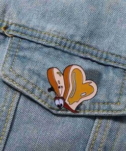 Alice in Wonderland 'Bread And Butterfly' Enamel Pin - Image 3