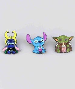 Alternative view of Baby Yoda 'Bubble Tea' Enamel Pin