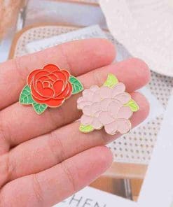 Alternative view of Rose Blossom Enamel Pin