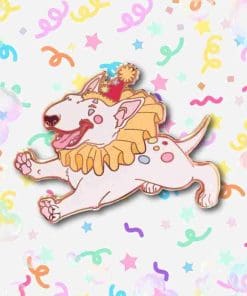Bull Terrier 'Circus Edgar the Clown' Enamel Pin