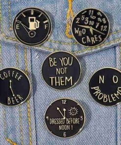 Alternative view of Wall Clock 'Coffee x Beer Time' Enamel Pin