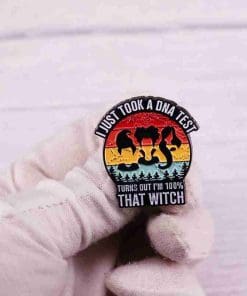 Alternative view of Hocus Pocus '100% Witch' Enamel Pin