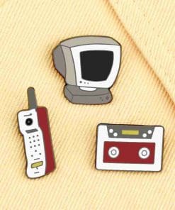 Alternative view of 90s Desktop PC Enamel Pin