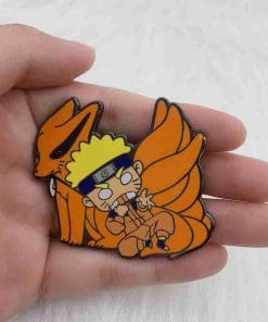 Alternative view of Naruto 'Naruto and Kurama Chibi' Enamel Pin