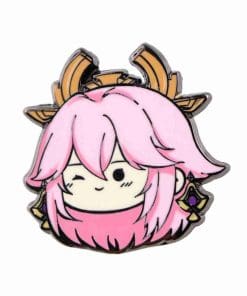 Genshin Impact 'Yae Miko Chibi Head' Enamel Pin