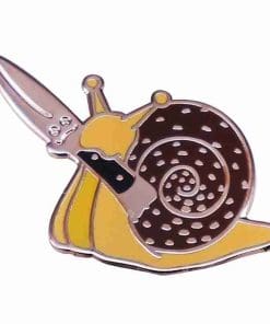Snail 'Cutting Knife' Enamel Pin