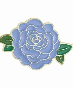 Blue Peony Enamel Pin