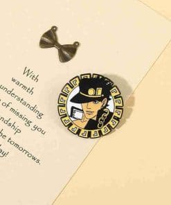 Alternative view of JoJo's Bizarre Adventure 'Jotaro Kujo Portrait' Enamel Pin
