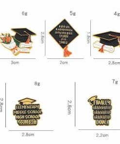 Graduation Hat 'Graduates' Enamel Pin - Image 5
