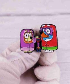 Alternative view of Bluey 'Bingo and Bluey' Enamel Pin