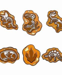 Alternative view of Dinosaur 'Velociraptor Fossil' Enamel Pin