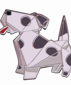 Origami 'Dalmatian Dog' Enamel Pin