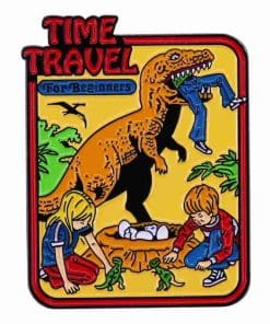 Dinosaur 'Time Travel For Beginners' Enamel Pin