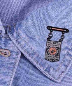 Alternative view of Coffee Signage 'Not Open For Unwanted Opinions' Enamel Pin