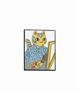 Cat Portrait 'Van Gogh Inspired' Enamel Pin