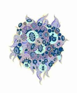 Mythical Animal 'Purple Octopus and Jellies' Enamel Pin