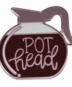 Coffee 'Pot Head' Enamel Pin