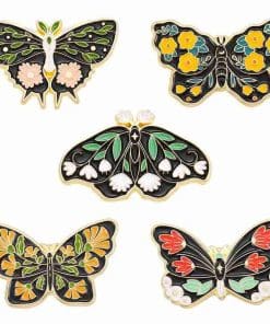 Butterfly 'Floral Set of 5' Enamel Pin