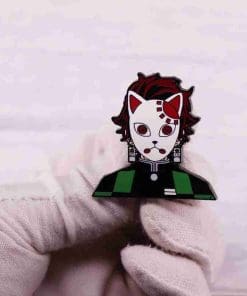 Alternative view of Demon Slayer 'Tanjio Mask' Enamel Pin