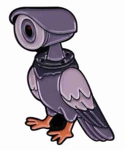 Pigeon Surveillance Enamel Pin
