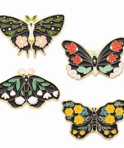 Alternative view of Butterfly 'Red Lotus Morpho' Enamel Pin