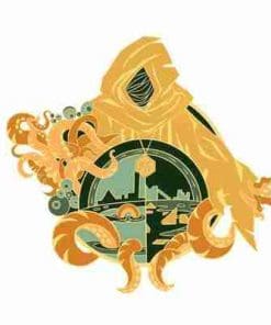 Mythical Animal 'Golden Creepy Octopus' Enamel Pin