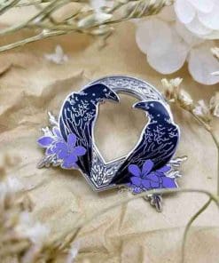 Alternative view of Norse Mythology 'Raven | Huginn and Muninn' Enamel Pin