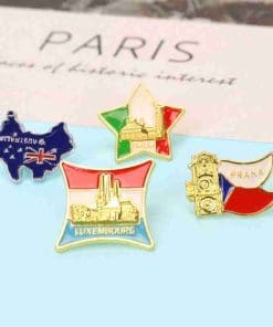 Alternative view of Europe 'Luxembourg Flag' Enamel Pin