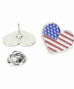 Heart 'U.S. Flag' Enamel Pin