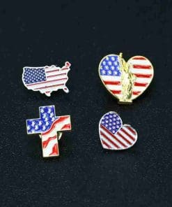Alternative view of United State 'Flag | Map' Enamel Pin