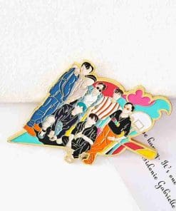 Alternative view of BTS 'Dynamite' Enamel Pin