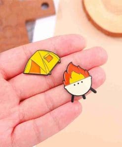 Alternative view of Outdoor Adventure 'Fire Grill' Enamel Pin