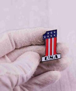 Alternative view of American Flag No. 1 Enamel Pin