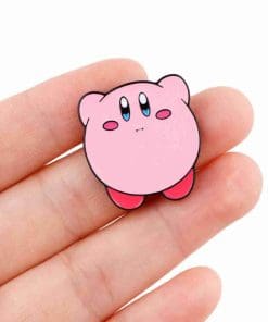Alternative view of Kirby 'Pink Hero' Enamel Pin