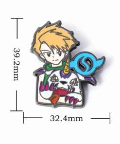 Alternative view of Digimon Adventure 'Yamato and Gabumon' Enamel Pin