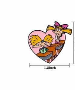 Alternative view of Hey Arnold! 'Helga and Arnold | Study Heart' Enamel Pin