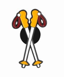 Outdoor Adventure 'Trekking Poles' Enamel Pin