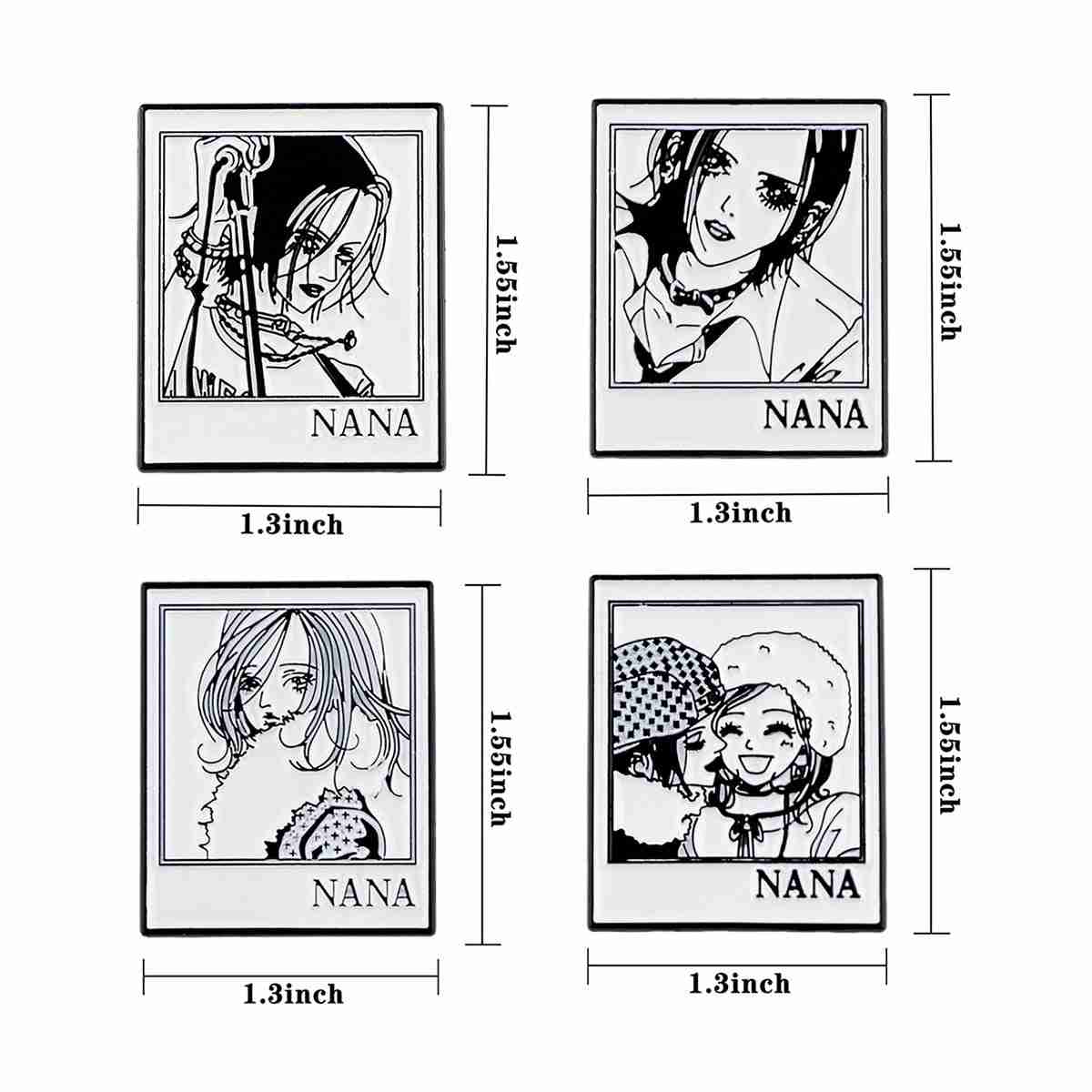 NANA 'Osaki and Komatsu' Enamel Pin - Image 2