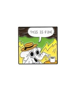 On Fire 'Elephant | This is Fine Coffee' Enamel Pin