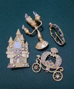 Alternative view of Cinderella 'Clock Tower Castle' Enamel Pin