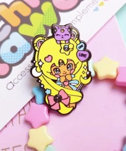 Sailor Moon 'Tsukino and Luna | Love Chibi' Enamel Pin