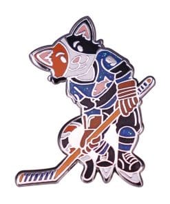 Sporty Cat 'Ice Hockey' Enamel Pin